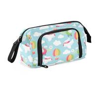 ISAOA Bolsa de gran capacidad, estuche de almacenamiento grande para lápices Come Fly with Me con cremallera, organizador de papelería para oficina, universidad, suministros escolares para