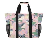 ISAOA Bolsas de playa con burbujas de algas marinas y tiburones piratas para mujer, grandes, impermeables, bolsa de playa, bolsa de viaje, piscina, yoga, enfermera, compras