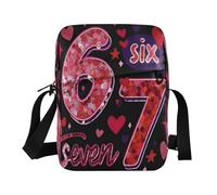 ISAOA Bolso bandolera de lona para el hombro, bolsa de mensajero Six Seven Love para hombres y mujeres, viajes al aire libre, negocios