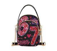 ISAOA Bolso cruzado cruzado con cadena, bolso de pecho Six Seven Love para mujer a la moda