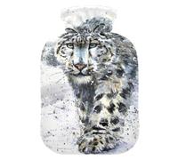 ISAOA Botella de agua caliente con diseño de leopardo salvaje de acuarela, M