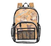 ISAOA Capybara I Didn't Mean It - Mochila escolar transparente para niños, niñas, impermeable y resistente