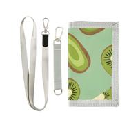 ISAOA Carteras sin costuras estilo kiwi para niños y niñas, cartera triple con bolsillo para monedas con cremallera y tarjeteros, cartera novedosa para regalos de cumpleaños para niños