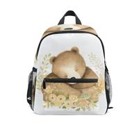 ISAOA Cute Bear - Mochila escolar pequeña para niños, mochila de hombro para preescolar, mochila escolar de jardín de infantes, mochila casual para niños y niñas