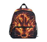 ISAOA Dragon Head Lightning - Mochila escolar pequeña para niños, mochila de hombro para preescolar, mochila escolar de jardín de infantes, mochila escolar casual para niños y niñas