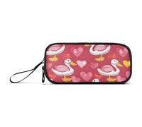 ISAOA Ducks and Love - Estuche para lápices de gran capacidad con 3 compartimentos, portátil, grande, para adolescentes, niños, niñas, adultos y estudiantes, Ducks and Love, Talla única, Organizador