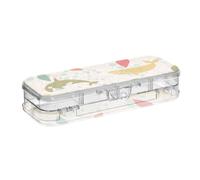 ISAOA Estuche para lápices de ballenas de color mar con tapa a presión, estuche transparente de doble cubierta con 4 reglas, organizador de almacenamiento de bolígrafos para la escuela y la oficina