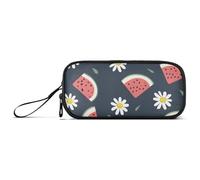 ISAOA Estuche para lápices de gran capacidad con 3 compartimentos, diseño de sandía Little Daisy, Sandía Little Daisy, Talla única, Organizador de bolsas