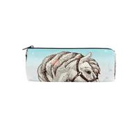 ISAOA Estuche para lápices, diseño de caballo con flores, redondo, para guardar bolígrafos, bolsa de almacenamiento, ideal para niños, estudiantes u oficiales, bolsa de maquillaje de viaje, #01, talla
