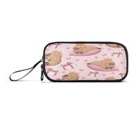 ISAOA Estuche para lápices, estuche de gran capacidad con 3 compartimentos, bolsa de papelería, caja de regalo Capybara Love para suministros escolares y de oficina