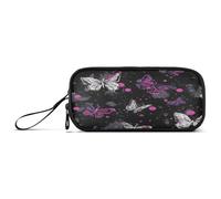 ISAOA Estuche para lápices, estuche de gran capacidad con 3 compartimentos, bolsa de papelería, mariposa, camuflaje, viento, para suministros escolares y de oficina