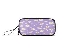 ISAOA Estuche para lápices, estuche de gran capacidad con 3 compartimentos, bolsa de papelería Wither Daisy para suministros escolares y de oficina