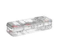ISAOA Estuche para lápices London Big Ben y Street View con tapa a presión, estuche transparente de doble cubierta con 4 reglas, organizador de almacenamiento de bolígrafos para la escuela y la