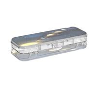 ISAOA Estuche para lápices Vector Solar Systerm con tapa a presión, estuche transparente de doble cubierta con 4 reglas, organizador de almacenamiento de bolígrafos para la escuela y la oficina