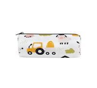 ISAOA Estuche redondo grande para lápices, bolsa de maquillaje, bolsa con cremallera, bolsa de papelería para artículos esenciales diarios, escuela, universidad, trabajo y oficina, lindo burro de vaca