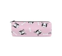 ISAOA Estuche redondo grande para lápices, bolsa de maquillaje, bolsa con cremallera, bolsa de papelería para artículos esenciales diarios, escuela, universidad, trabajo y oficina, lindo Boston