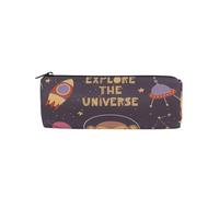 ISAOA Estuche redondo grande para lápices, bolsa de maquillaje, bolsa con cremallera, bolsa de papelería para artículos esenciales diarios, escuela, universidad, trabajo y oficina, lindo mono