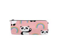 ISAOA Estuche redondo grande para lápices, bolsa de maquillaje, bolsa con cremallera, bolsa de papelería para artículos esenciales diarios, escuela, universidad, trabajo y oficina, sin costuras, lindo