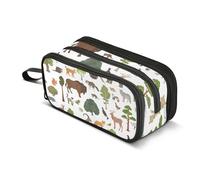 ISAOA Estuches de gran capacidad (bosque templado de hoja ancha y bosque mixto), bolsa grande para bolígrafos, bolsa de papelería para niñas, niños, estudiantes, adultos, con cremallera, color 1,