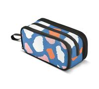 ISAOA Estuches de gran capacidad (moderno vector pastel geométrico), bolsa grande para bolígrafos, bolsa de papelería para niñas, niños, estudiantes, adultos, con cremallera, color 1, Talla única,