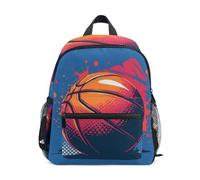 ISAOA Graffiti Pop - Mochila escolar pequeña de baloncesto para niños, mochila de hombro para preescolar, mochila escolar de jardín de infantes, mochila escolar casual para niños y niñas