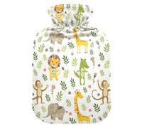 ISAOA León jirafa mono y cocodrilo bolsa de agua caliente, S