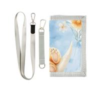 ISAOA Little Bear Flower - Carteras para niños y niñas, cartera triple con bolsillo para monedas con cremallera y tarjeteros, cartera novedosa para regalos de cumpleaños para niños