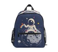 ISAOA Lonely Astronaut Picking Stars on The Moon - Mochila escolar pequeña para niños, mochila escolar para niños y niñas