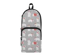 ISAOA Mnsruu - Estuche para lápices de gran capacidad con múltiples bolsillos, color blanco invierno, Navidad, lindos osos polares (1) bolsa para escuela, oficina, adolescentes, niñas y niños, #01,