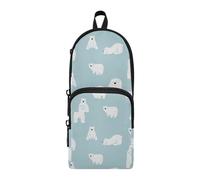 ISAOA Mnsruu - Estuches de gran capacidad con múltiples bolsillos, bonitos osos polares, sin costuras, bolsa para escuela, oficina, adolescentes, niñas y niños, #01, Talla única, Encantador