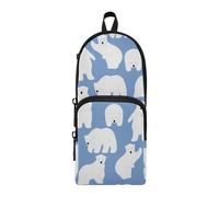 ISAOA Mnsruu - Estuches de gran capacidad con múltiples bolsillos, diseño de osos polares, bolsa para escuela, oficina, adolescentes, niñas y niños, N.º 298, Talla única, Encantador