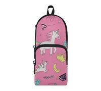 ISAOA Mnsruu - Estuches de gran capacidad con múltiples bolsillos, diseño de unicornio y garabatos mágicos, para escuela, oficina, adolescentes y niños, #01, Talla única, Encantador