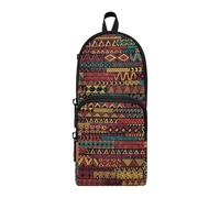 ISAOA Mnsruu - Estuches de gran capacidad con múltiples bolsillos, geométricos étnicos y tribales en estilo grunge, bolsa para escuela, oficina, adolescentes, niñas y niños, #41, Talla única,