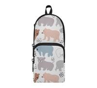 ISAOA Mnsruu - Estuches de gran capacidad con múltiples bolsillos, lindos osos polares, sin costuras, bolsa para escuela, oficina, adolescentes, niñas y niños, #01, Talla única, Encantador