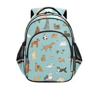 ISAOA Mochila escolar ligera, mochila escolar de pato amarillo para adolescentes, niñas y niños, mochila para laptop de 16.9 pulgadas, mochila casual para viajes y trabajo, Dogs Funny Pets, M