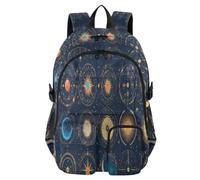ISAOA Mochila escolar para niños con estuche para bolígrafos, bolsa para libros, galaxia misteriosa oscura para primaria, secundaria, escuela secundaria