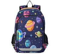 ISAOA Mochila para libros, mochila escolar, bolsa de viaje, planeta cósmico para niñas, niños y adolescentes