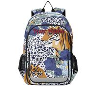 ISAOA Mochila personalizada para niños, mochila escolar para mujeres y hombres, mochila de viaje, mochila escolar con estampado animal con tigre, ligera y resistente al agua