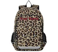 ISAOA Mochila personalizada para niños, mochila escolar para mujeres y hombres, mochila para laptop, mochila de viaje, mochila escolar con estampado de leopardo y guepardo, piel de animal, ligera y