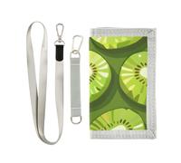 ISAOA Muchas carteras de kiwi para niños y niñas, cartera triple con bolsillo para monedas con cremallera y tarjeteros, cartera novedosa para regalos de cumpleaños para niños