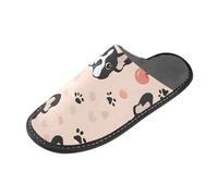 ISAOA Pantuflas de casa antideslizantes, lavables, reutilizables, para mujeres y hombres, con suela acolchada, color rosa, manzana, hogar, interior, invitados, hotel, fiesta, pantuflas