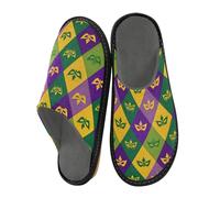 ISAOA Pantuflas de casa con máscara de rombo para mujeres y hombres, pantuflas antideslizantes cálidas para interiores y exteriores, talla 34-35, Máscara de rombos, 42/42.5 EU