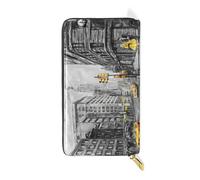 ISAOA Street View of New York - Cartera multifunción con cremallera, gran capacidad, 19 cm, #01, Talla única, moda