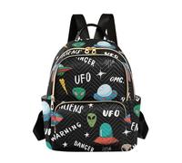 ISAOA Ufo Aliens - Mini mochila para mujer, a la moda, ligera, bolsa de viaje, Aliens OVNI, M