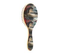 ISAOA Wet Brush - Cepillo desenredante para todo tipo de cabello, cerdas suaves que se deslizan a través de los enredos con facilidad dragón de guerra para cabello húmedo y seco