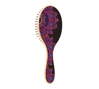 ISAOA Wet Brush - Cepillo desenredante para todo tipo de cabello, cerdas suaves que se deslizan a través de los enredos con facilidad flor de datura para cabello húmedo y seco