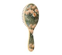 ISAOA Wet Brush - Cepillo desenredante para todo tipo de cabello, cerdas suaves que se deslizan a través de los enredos con facilidad flor rosa para cabello húmedo y seco