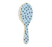 ISAOA Wet Brush - Cepillo desenredante para todo tipo de cabello, cerdas suaves que se deslizan a través de los enredos con facilidad, pata de perro negra para cabello húmedo y seco