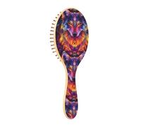 ISAOA Wet Brush - Cepillo desenredante para todo tipo de cabello, cerdas suaves que se deslizan a través de los enredos con facilidad, lobo claro colorido para cabello húmedo y seco