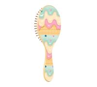 ISAOA Wet Brush - Cepillo desenredante para todo tipo de cabello, cerdas suaves que se deslizan a través de los enredos con facilidad, gofres de helado rosa y verde para cabello húmedo y seco